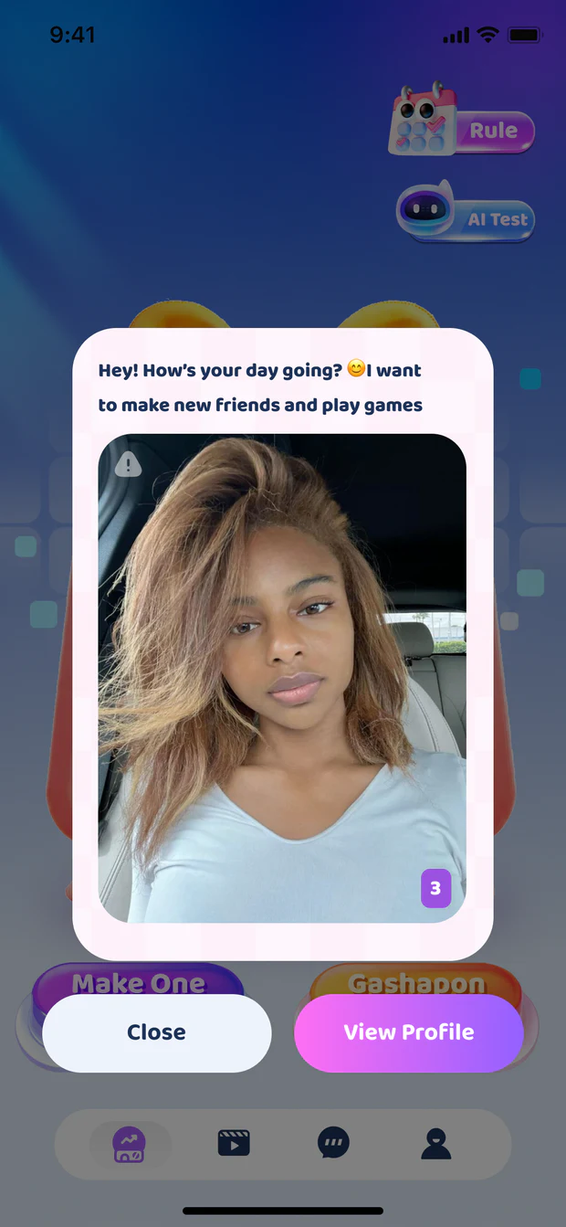 NUDDA greeting feature